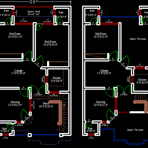 Marla X House Plan Cadregen