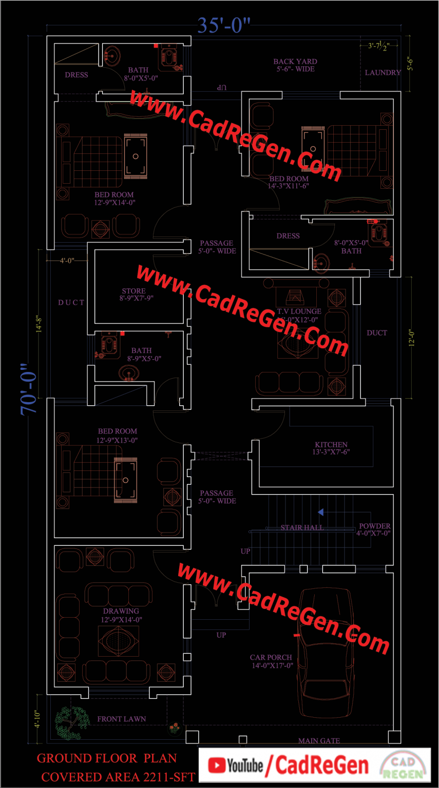 X House Plan Bkh Bed Room House Marla Marla Marla Sft Free Drawing