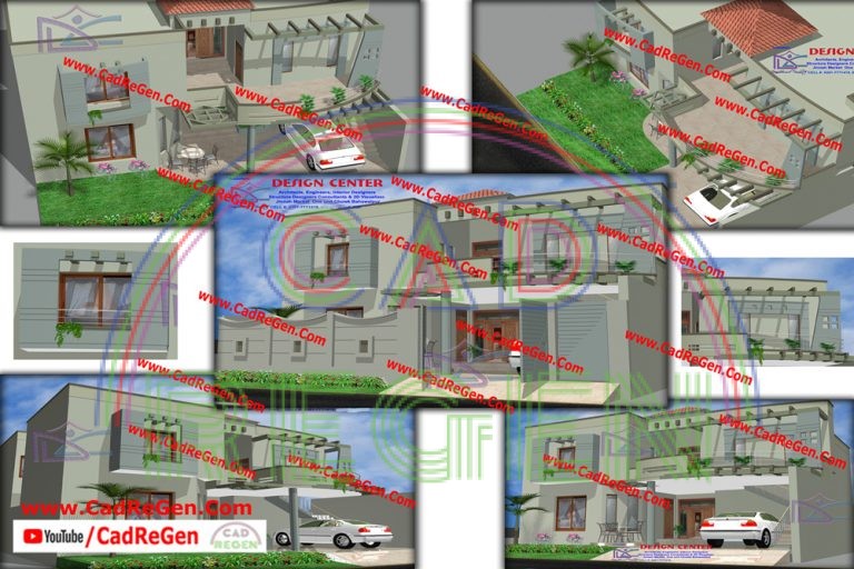 X Marla Free House Plan Floor Plan D Front Elevation Cadregen