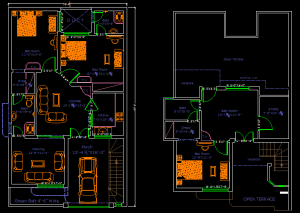 House Plan Ground and 1st Floor 28X48 plan