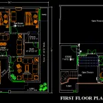 House Plan Ground and 1st Floor 36X45 plan free dwg auto cad free cad file free plan House plan