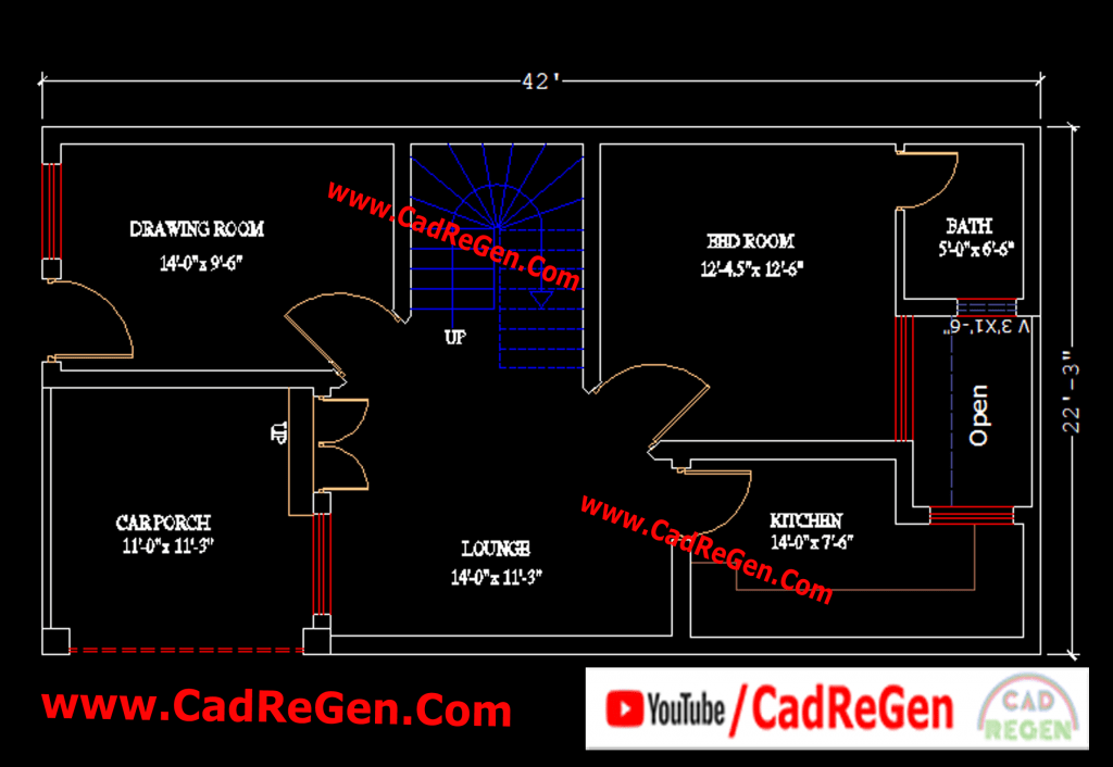 22-x-42-house-plan-4-marla-3-5-marla-3-marla-924-sft-free-house-plan-free-cad-dwg-file-cadregen