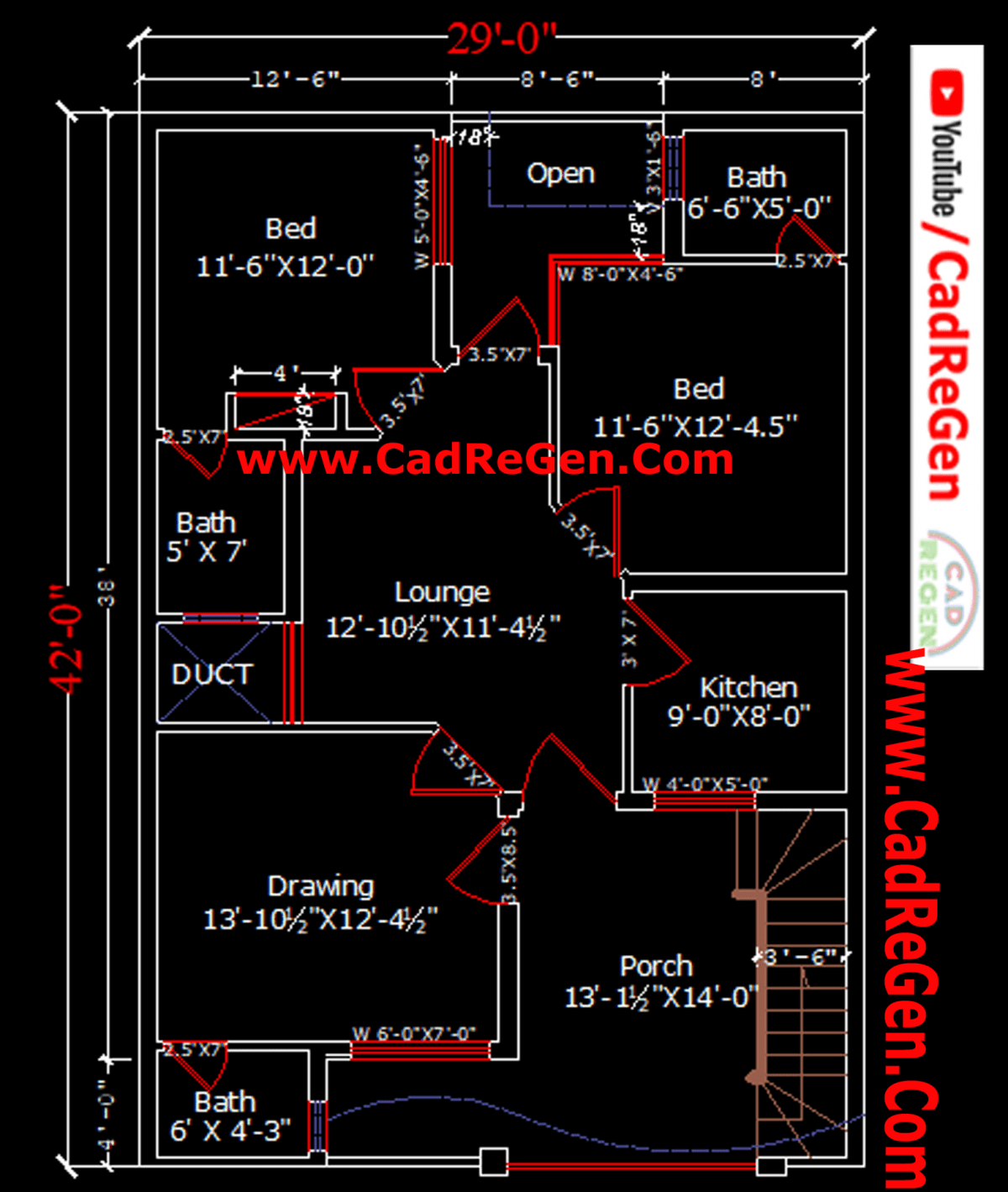 29-x-42-house-plan-5-marla-free-cad-dwg-file-plan-no-2-cadregen