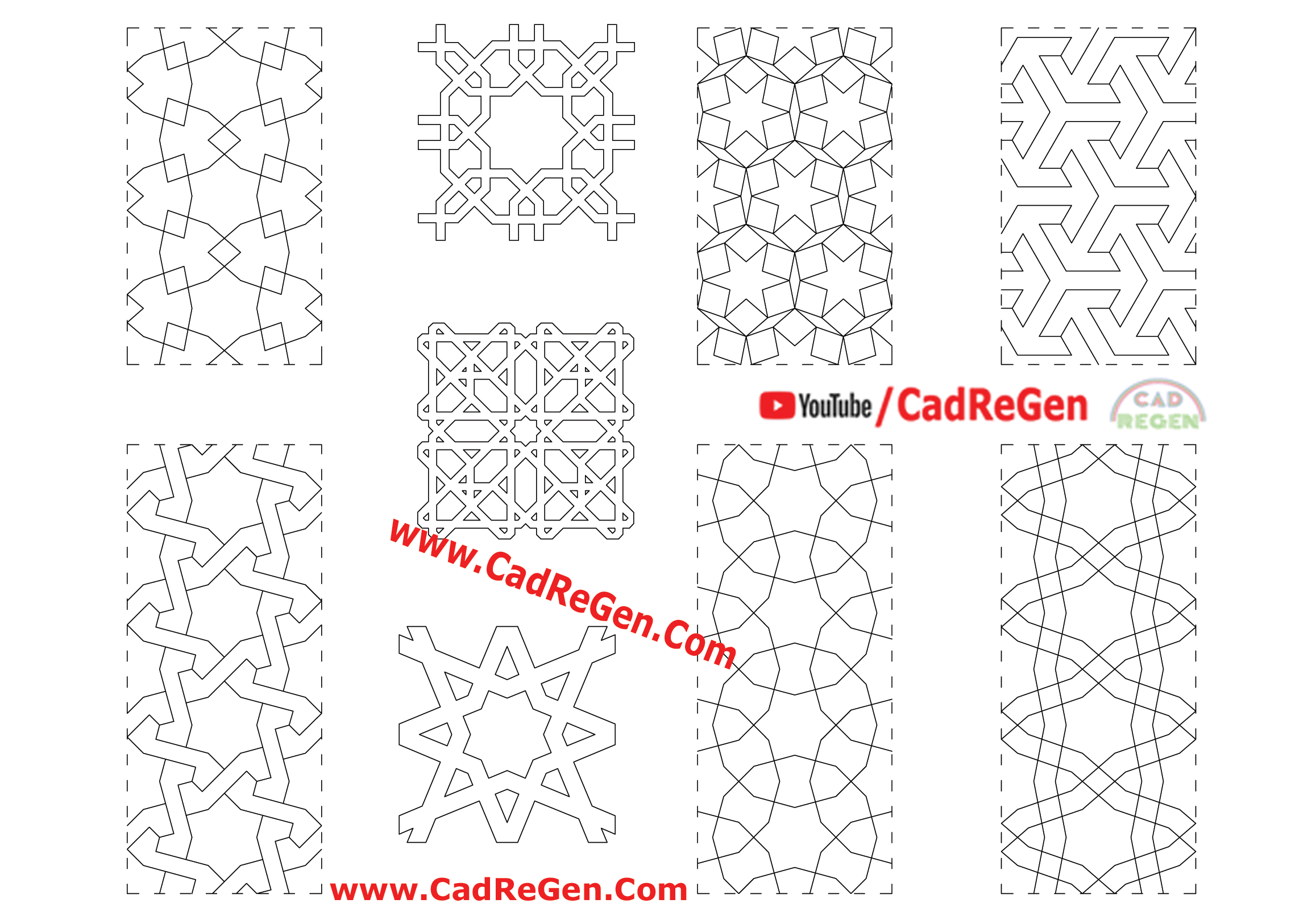 2d-geometric-line-Islamic-Jali-Pattern-DWG-BLOCK