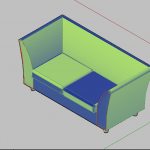 3d sofa couch high back