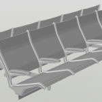 3d waiting area benches model